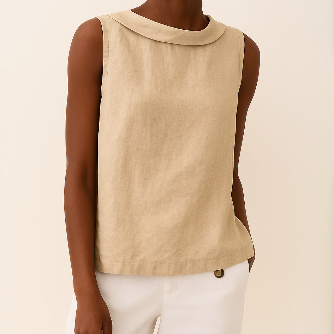 KROHN-E Damen Ärmellose Bluse Rollkragen Atmungsaktiv Elegant