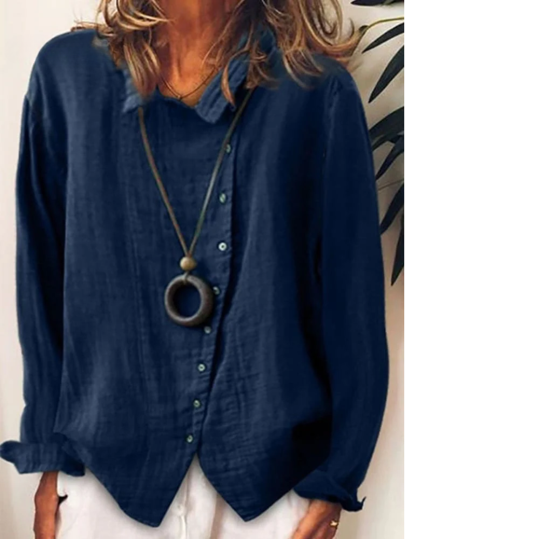 Baumwollleinenhemd: Lässig und lang von Fudus