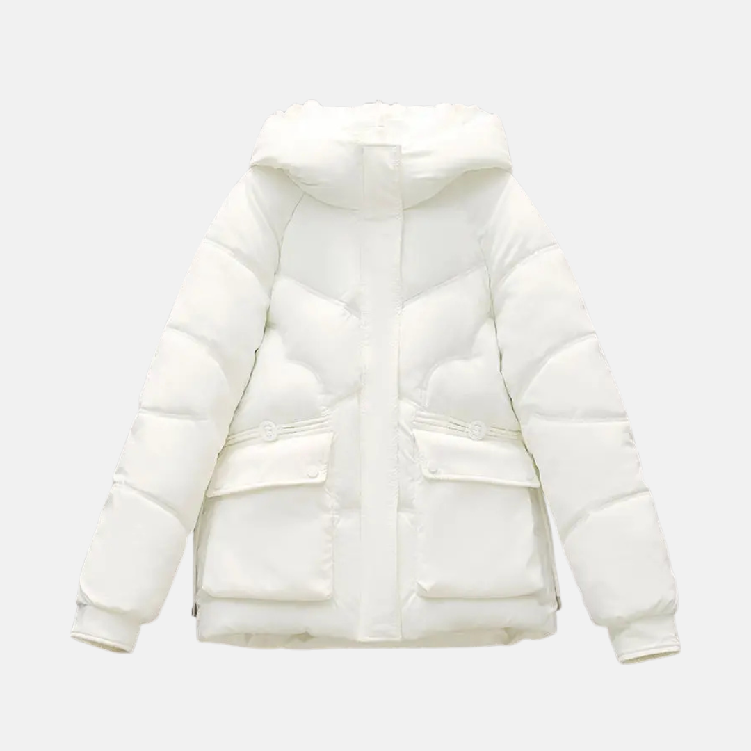 Krohn-e | Kapuzen-Puffermantel | Gequiltete Relaxed Fit Jacke