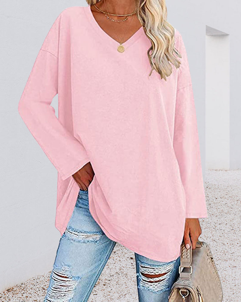 Langarm-Shirt mit Lockerem Sitz