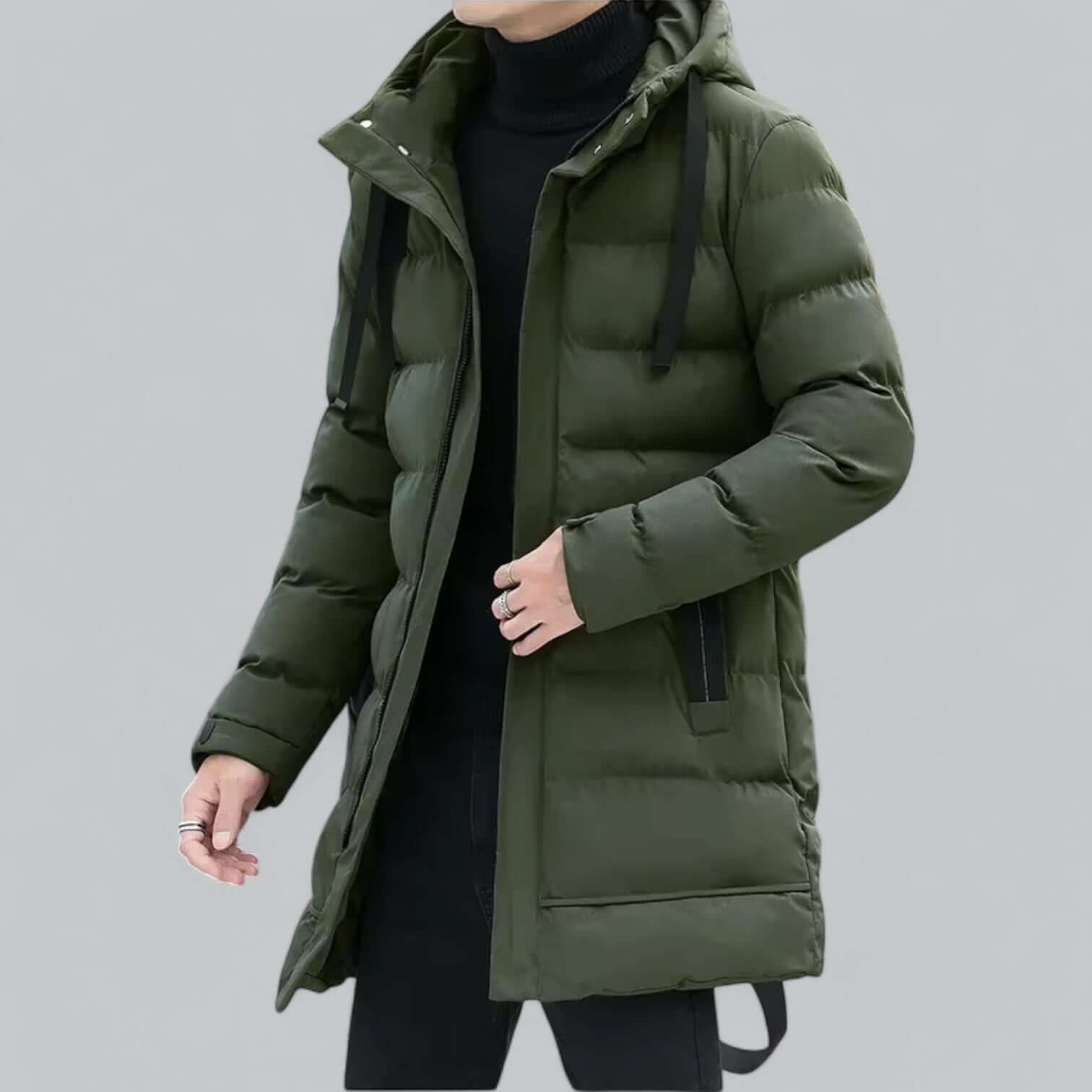 Krohn-e | Lang geschnittene gepolsterte Winter Parka Jacke