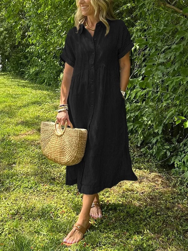 KROHN-E Damen Bluse Gestreift Langarm Klassische Passform