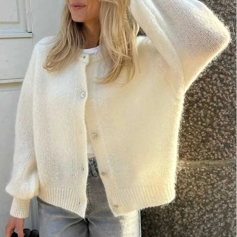 Krohn-e | Damenpullover mit Knopfverschluss