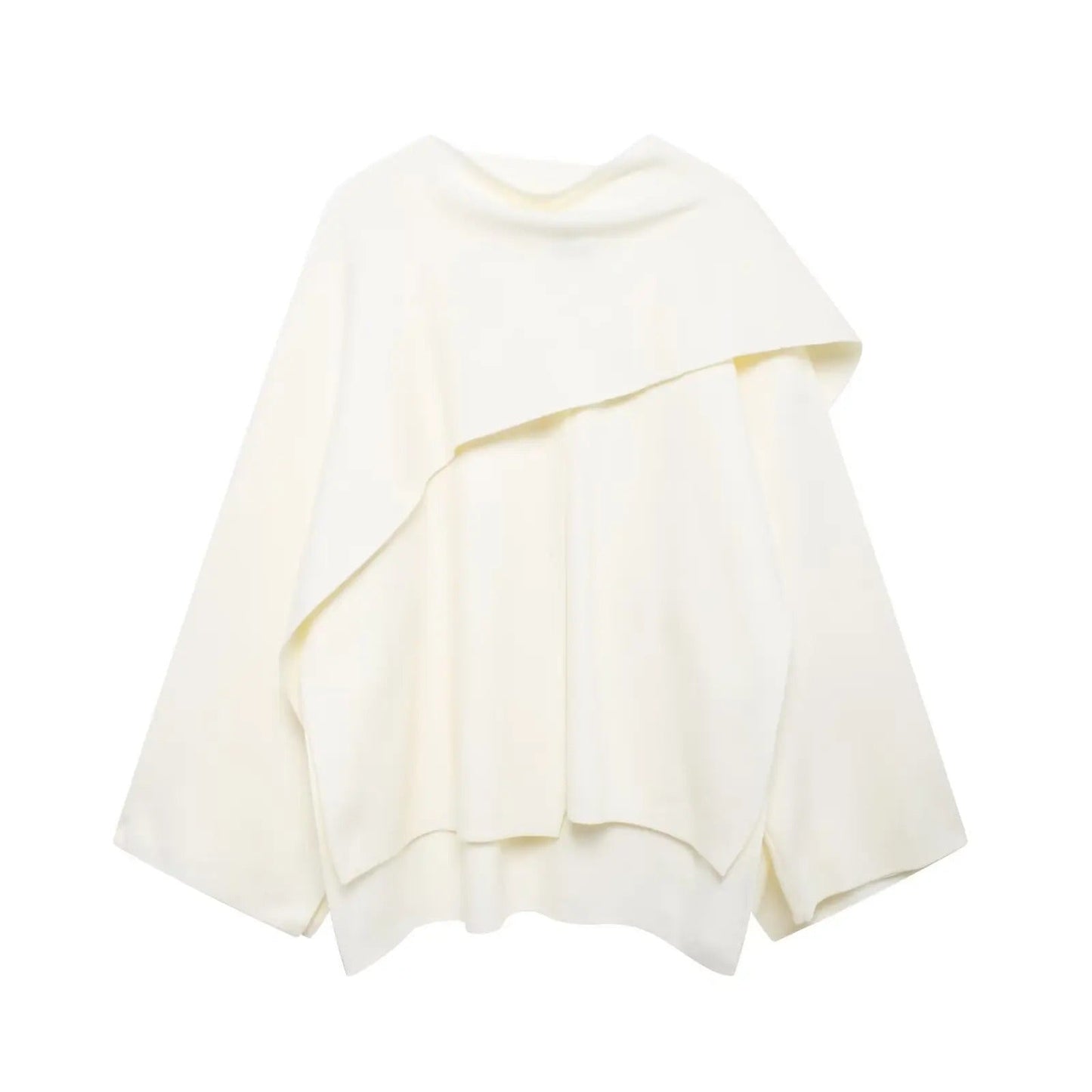 KROHN-E Damen Cape Mantel Offen Vorne Vielseitig Design