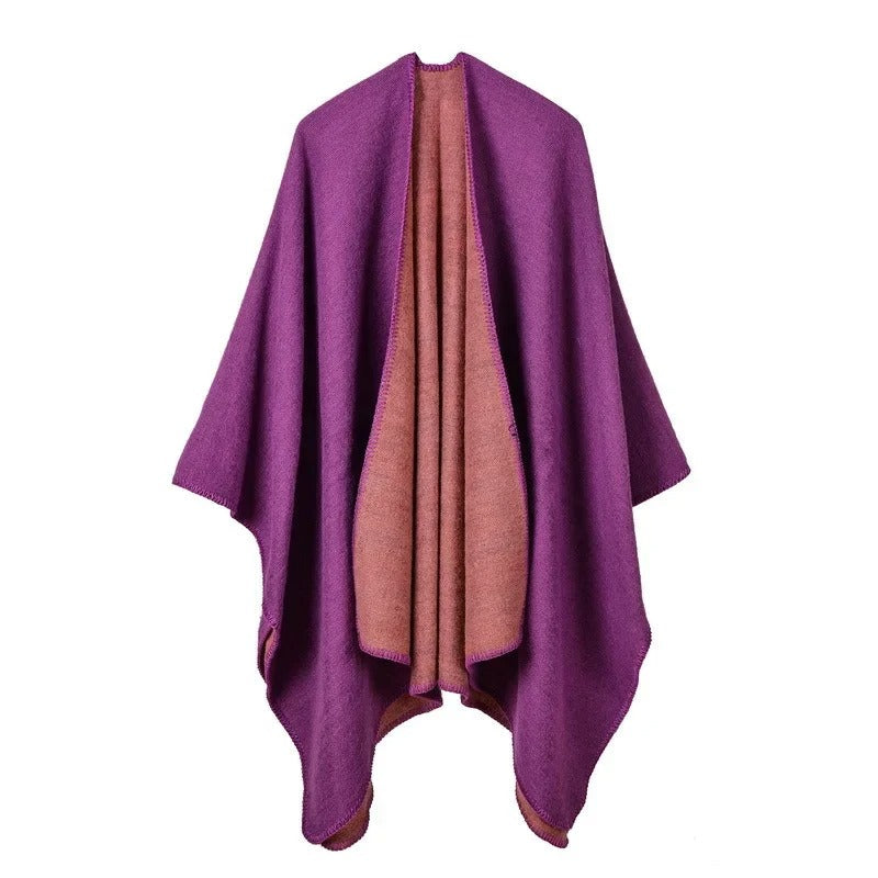 Krohn-e | Warmer Poncho mit Fließendem Schnitt