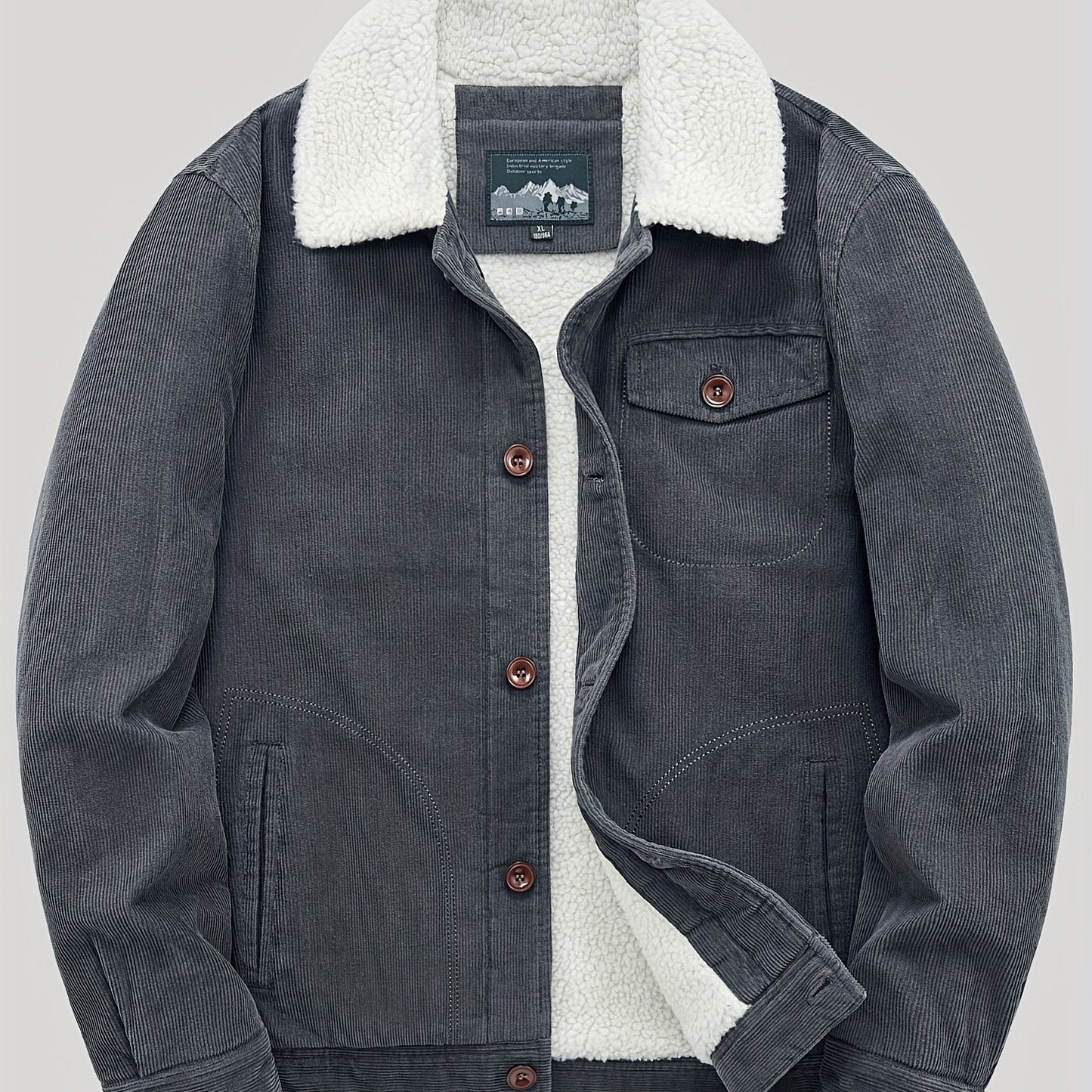Krohn-e | Herren Fleece-Weste mit Knöpfen Warm und Elegant