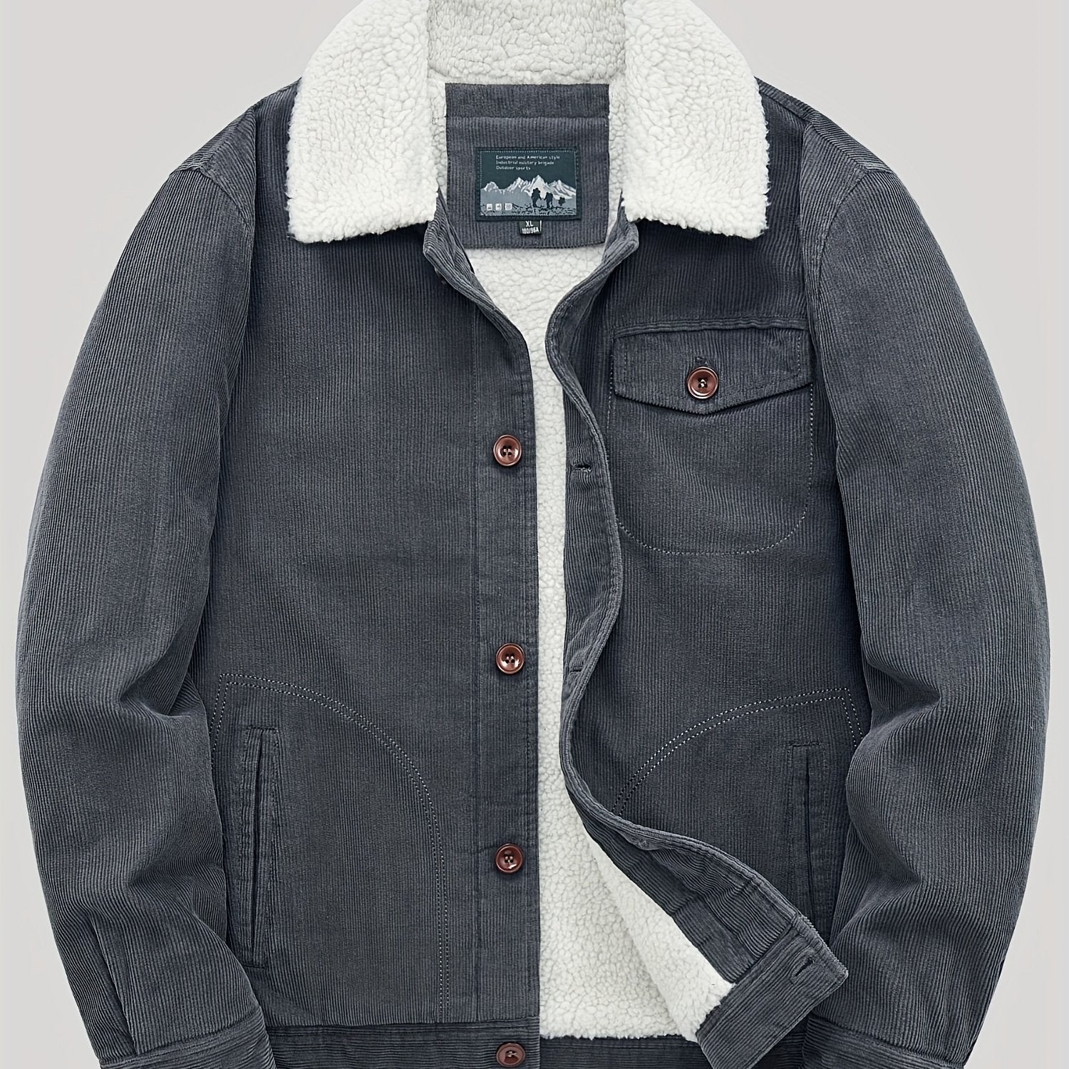 Krohn-e | Herren Fleece-Weste mit Knöpfen Warm und Elegant