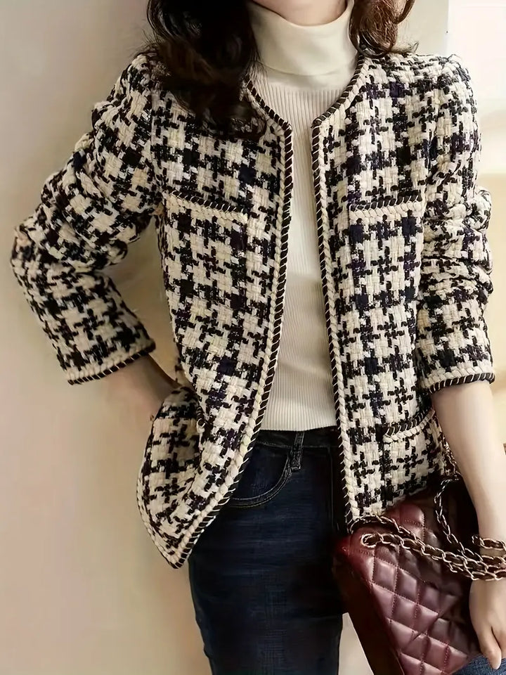 Karierte Blazerjacke