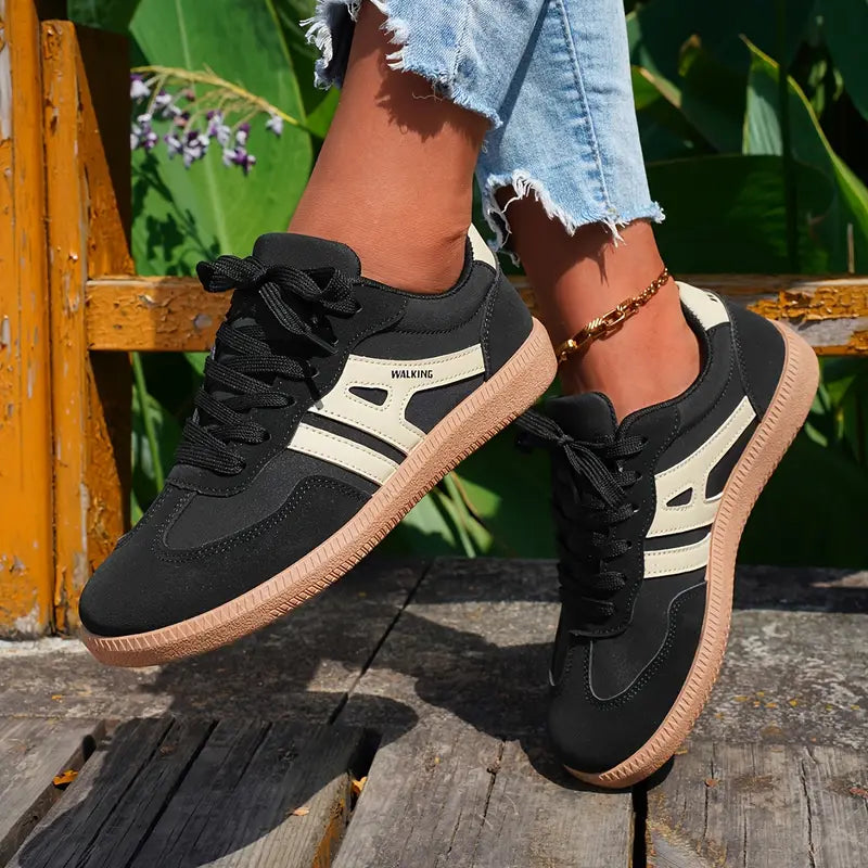 Rio Damen Schnürschuhe: Bequeme, modische Sneaker mit flachem Absatz