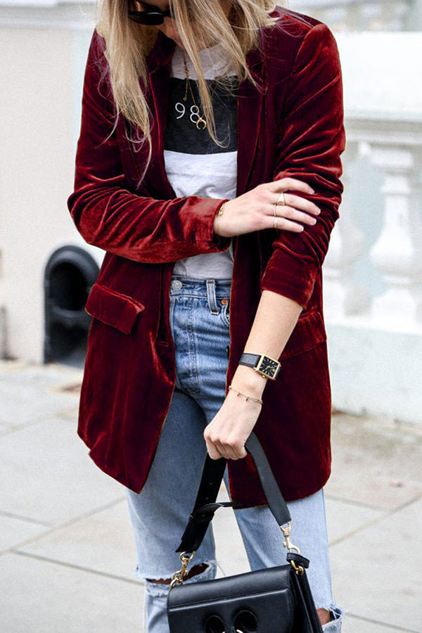 Krohn-e | Blazer aus Samt im Streetstyle
