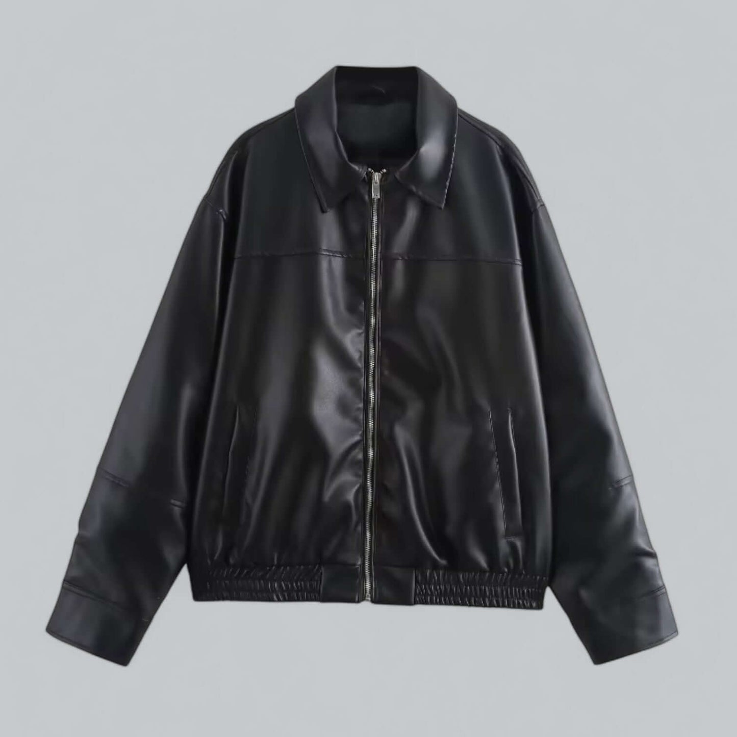 Krohn-e | Damen Vintage Stil Kunstlederjacke