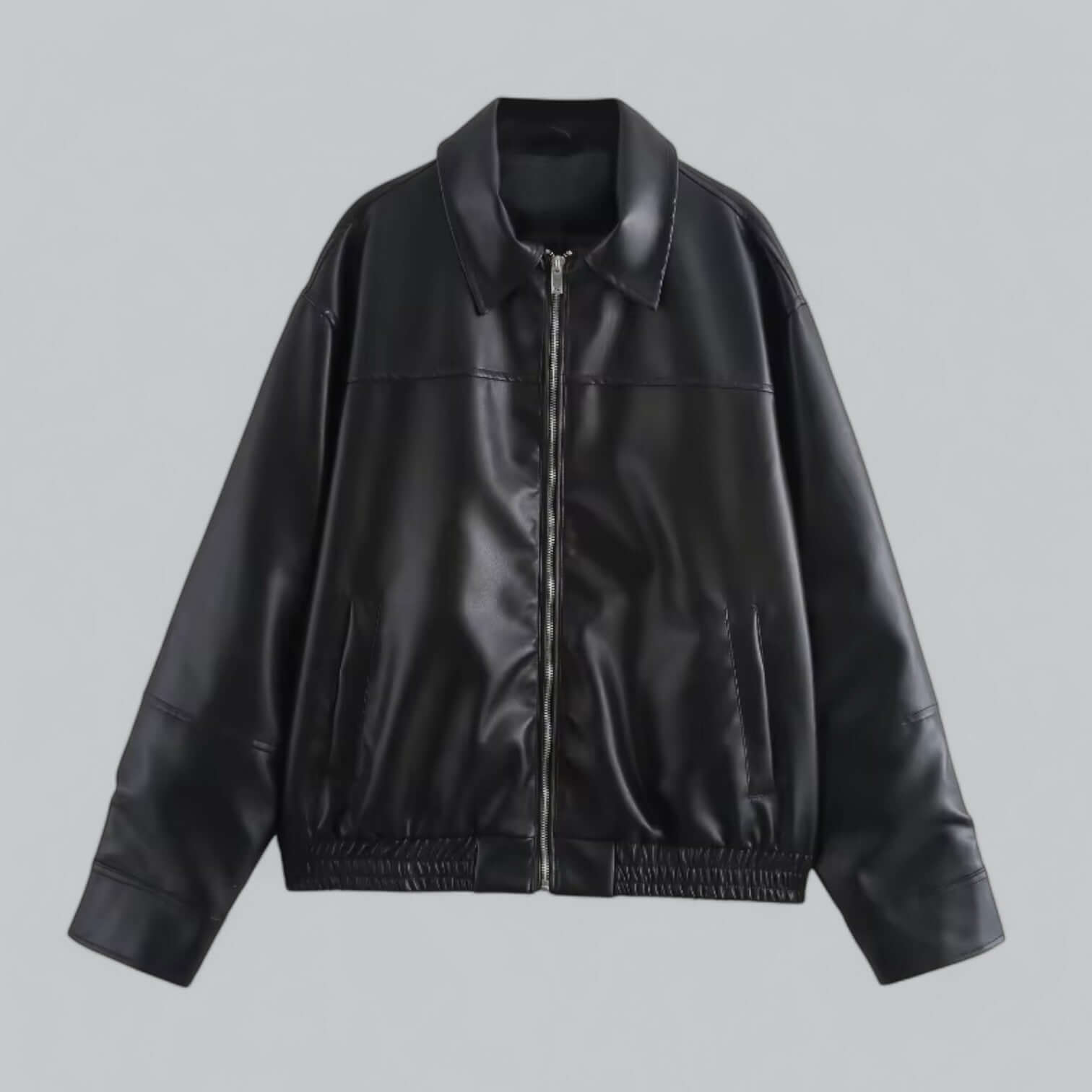 Krohn-e | Damen Vintage Stil Kunstlederjacke