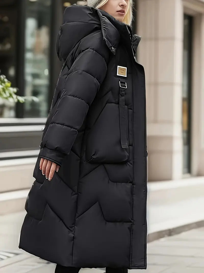 Krohn-e | Mittellange Winter Daunen Baumwolljacke