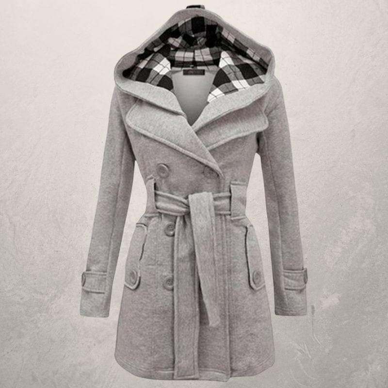 Krohn-e | Warme Winter Mantel - Taillengürtel