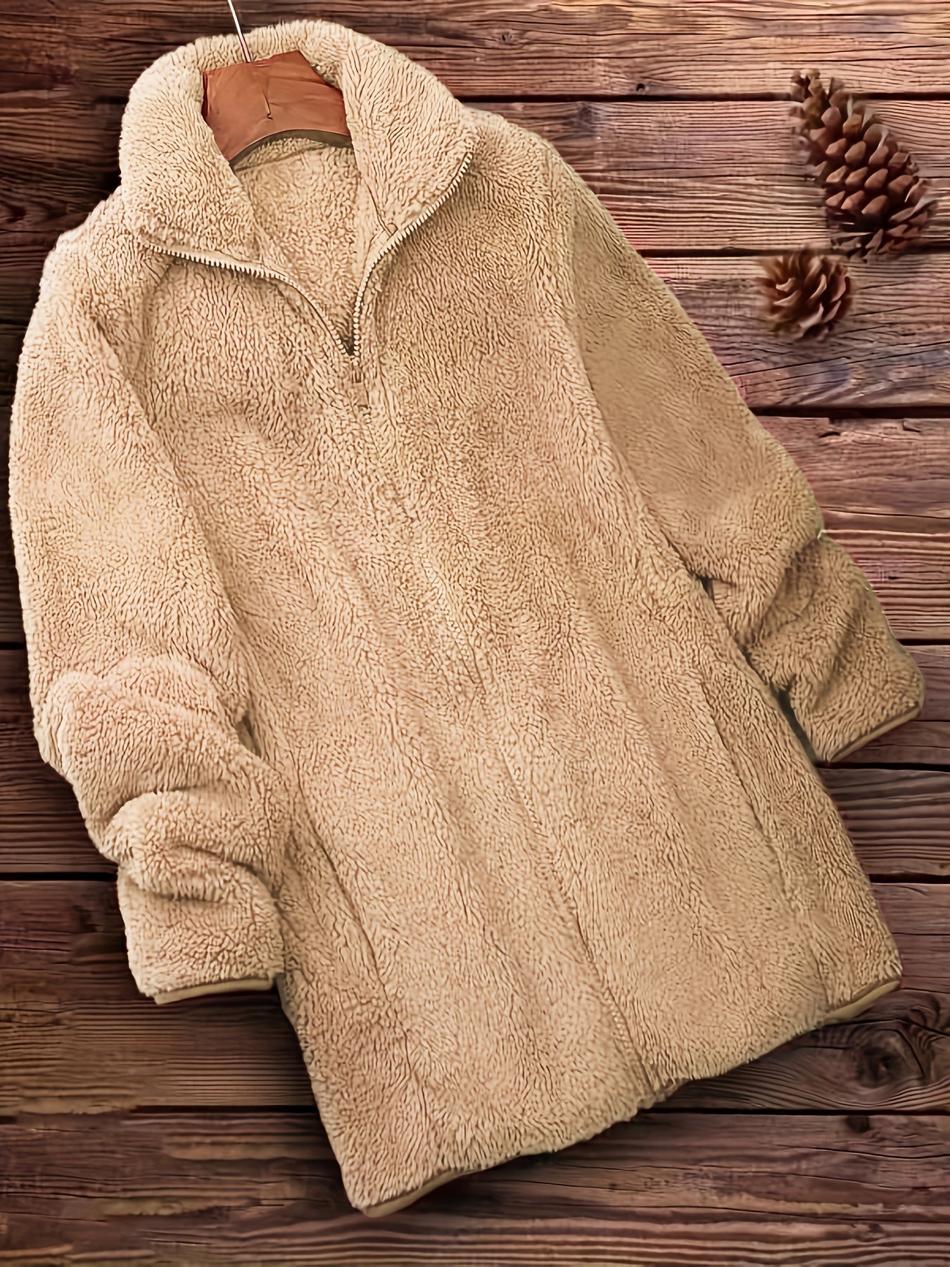Krohn-e | Plüschjacke Polyester Weich und Warm