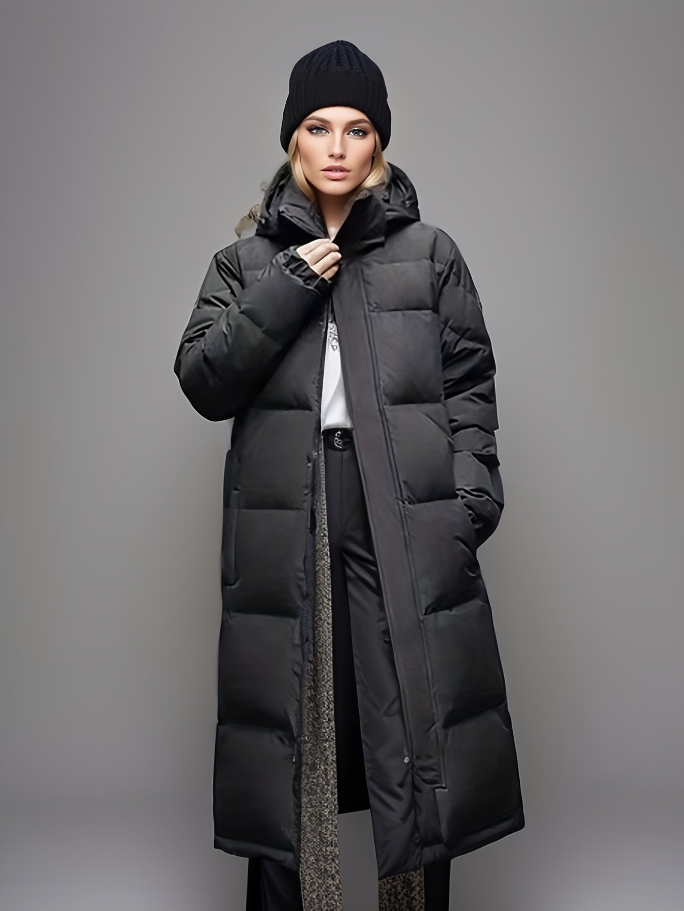 Krohn-e | Langer Warmer Wintermantel