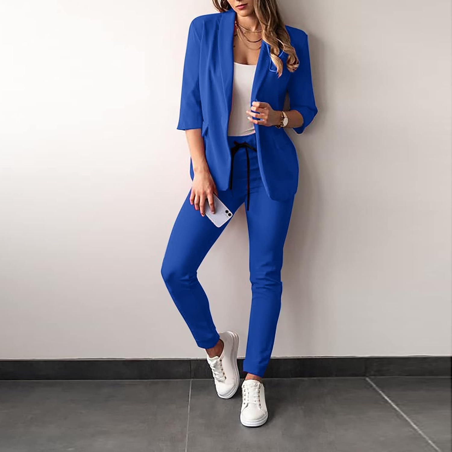 Krohn-e | 2-teiliges Damenanzug Stilvoller Blazer und Hose für Damen