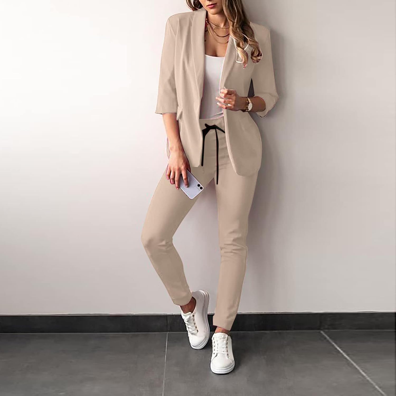 Krohn-e | 2-teiliges Damenanzug Stilvoller Blazer und Hose für Damen
