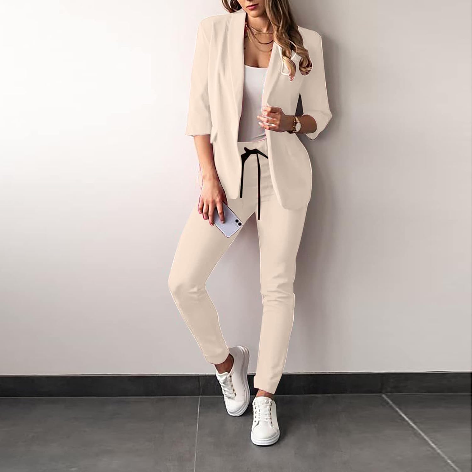 Krohn-e | 2-teiliges Damenanzug Stilvoller Blazer und Hose für Damen