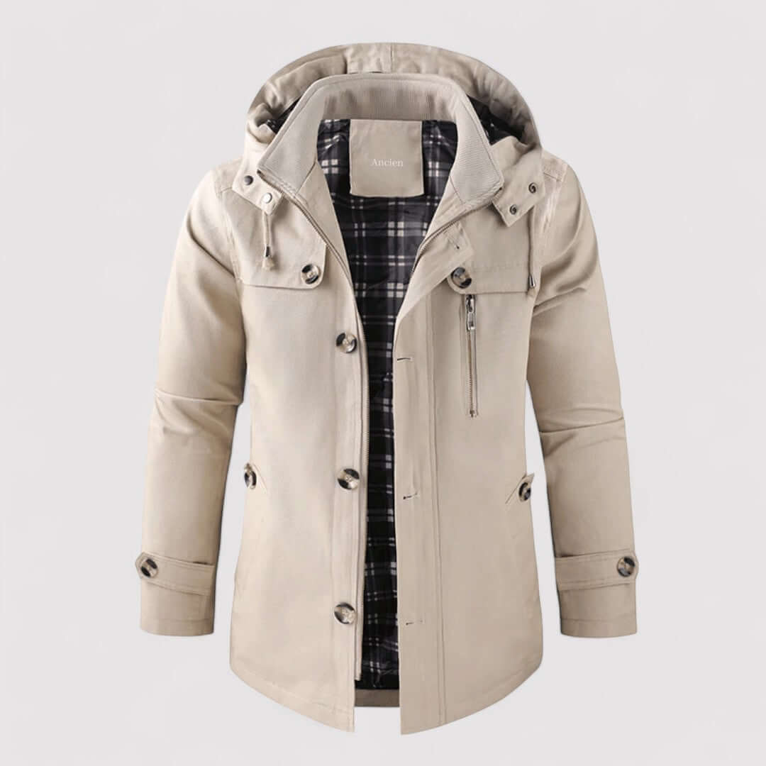 Krohn-e | Herren wasserdichte Winterjacke mit Kapuze