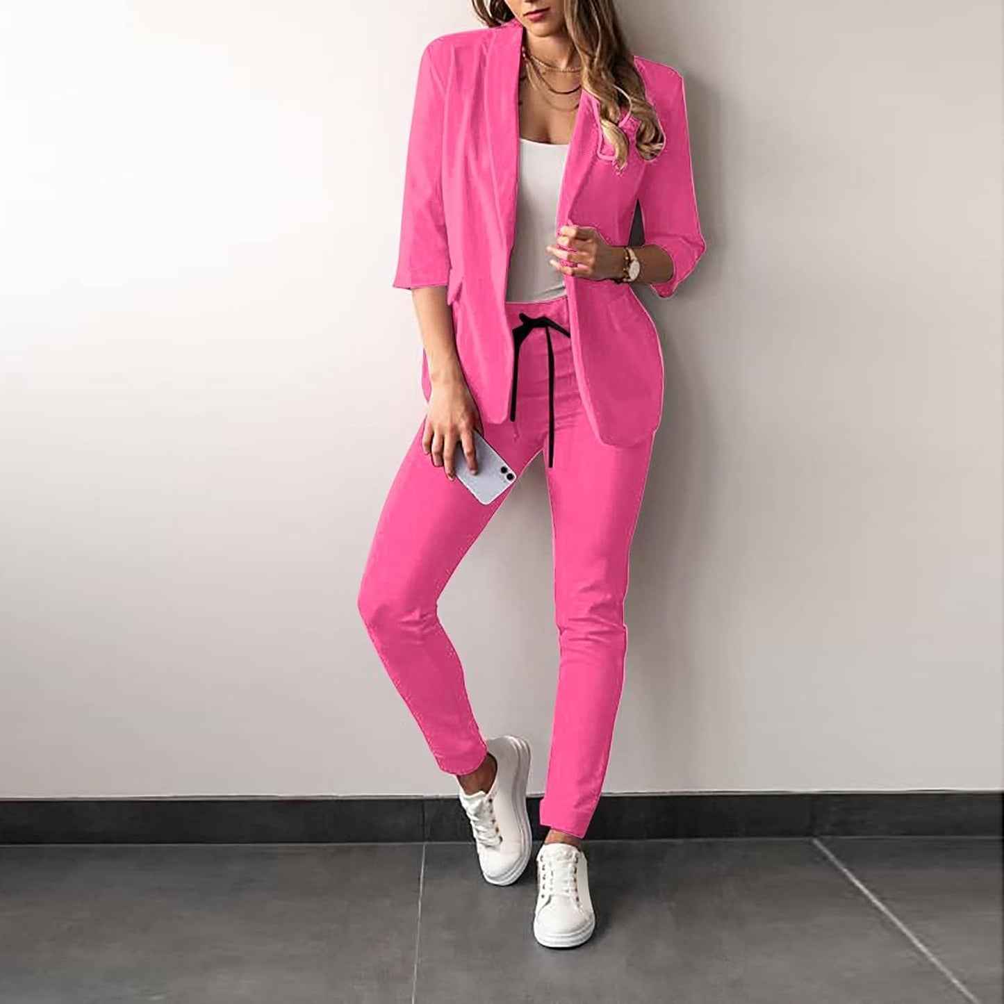 Krohn-e | 2-teiliges Damenanzug Stilvoller Blazer und Hose für Damen