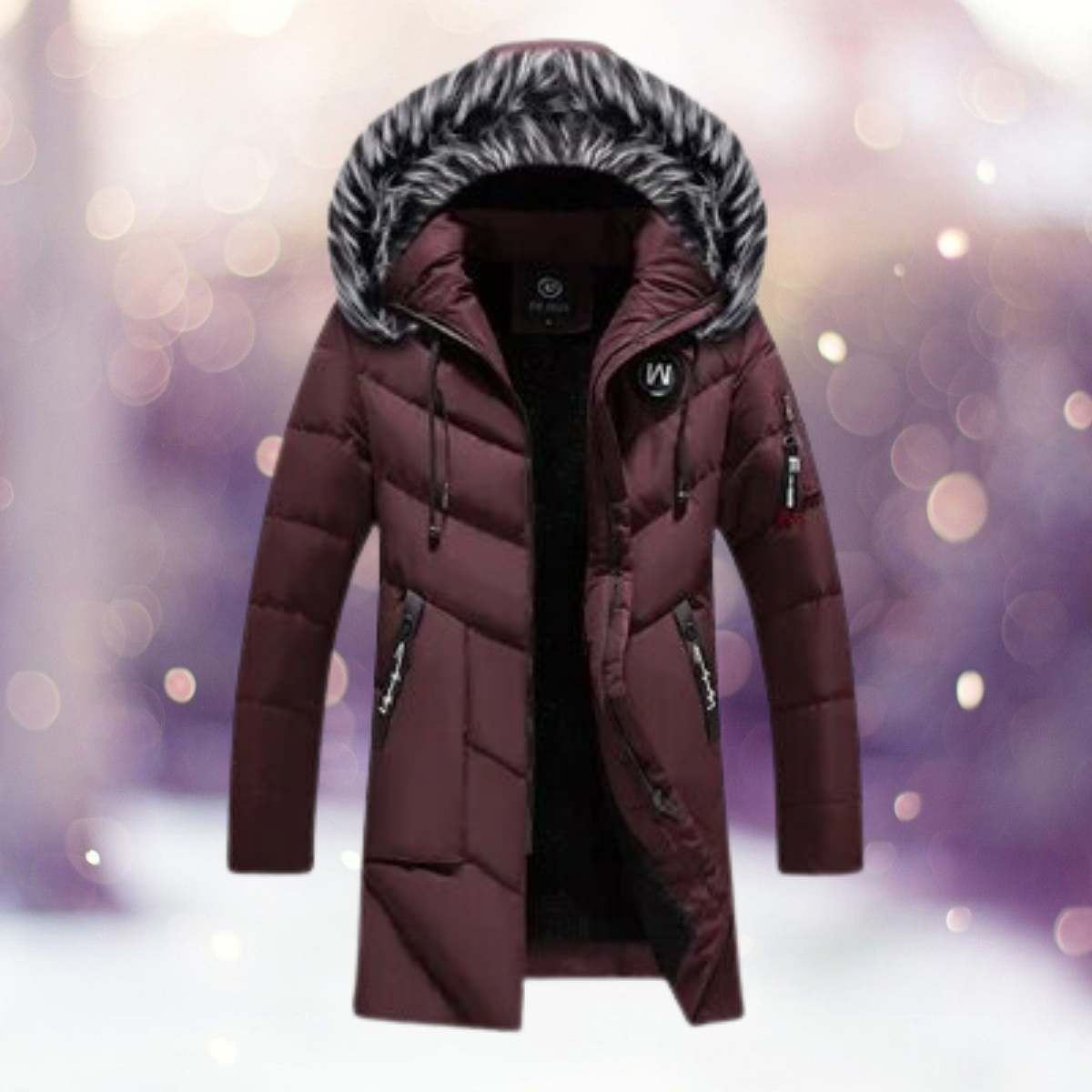 Krohn-e | Parka Jack - stilvolle isolierte Damen Außenjacke mit Kunstpelzkapuze