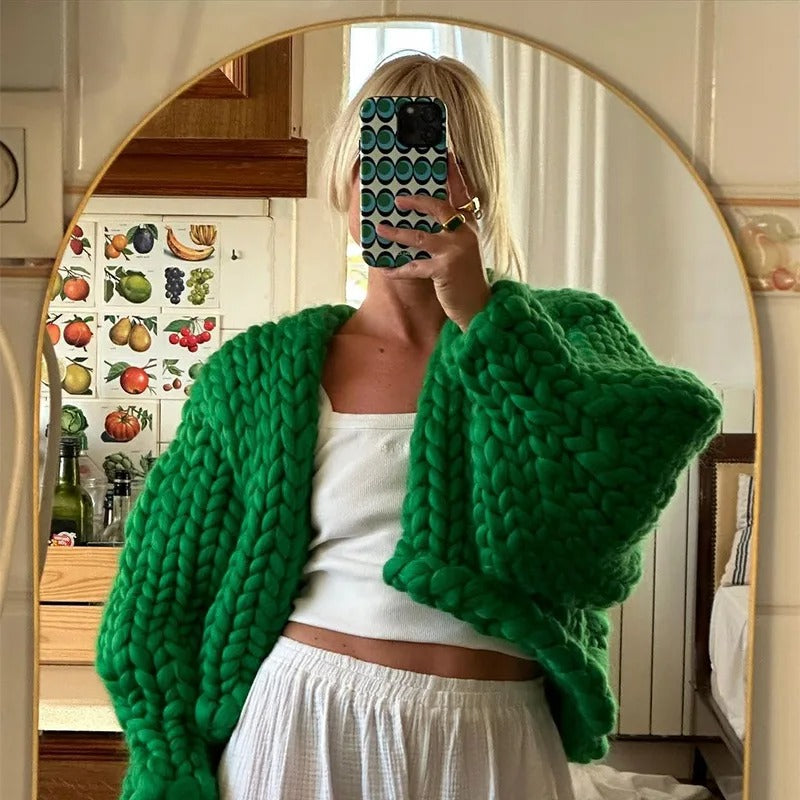 Krohn-e | Strick-Cardigan in einfarbig, lässig