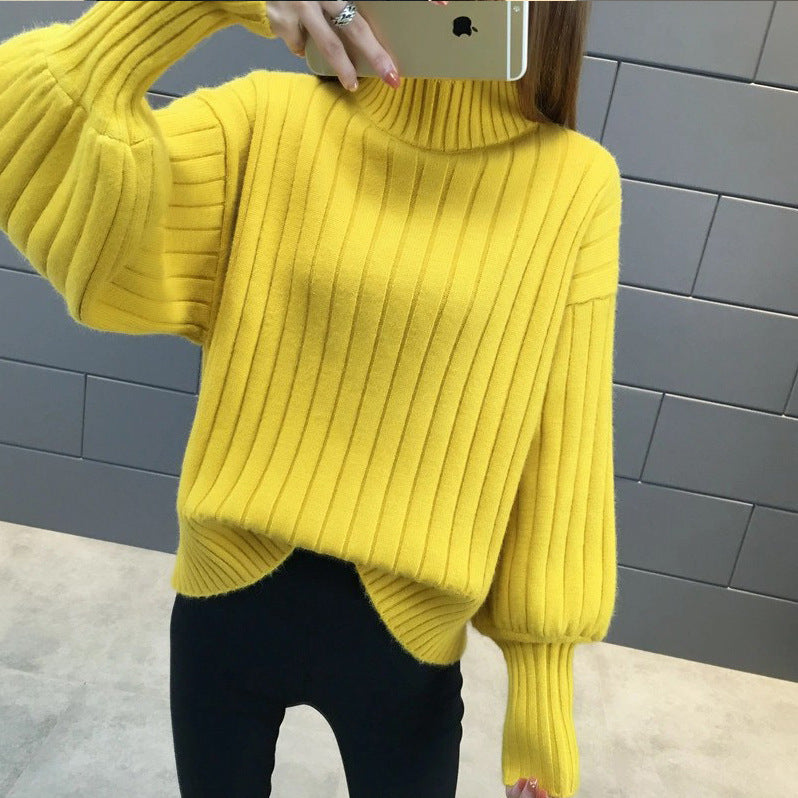Damen Grobstrickpullover mit hochstehendem Kragen und strukturiertem Design Krohn-e