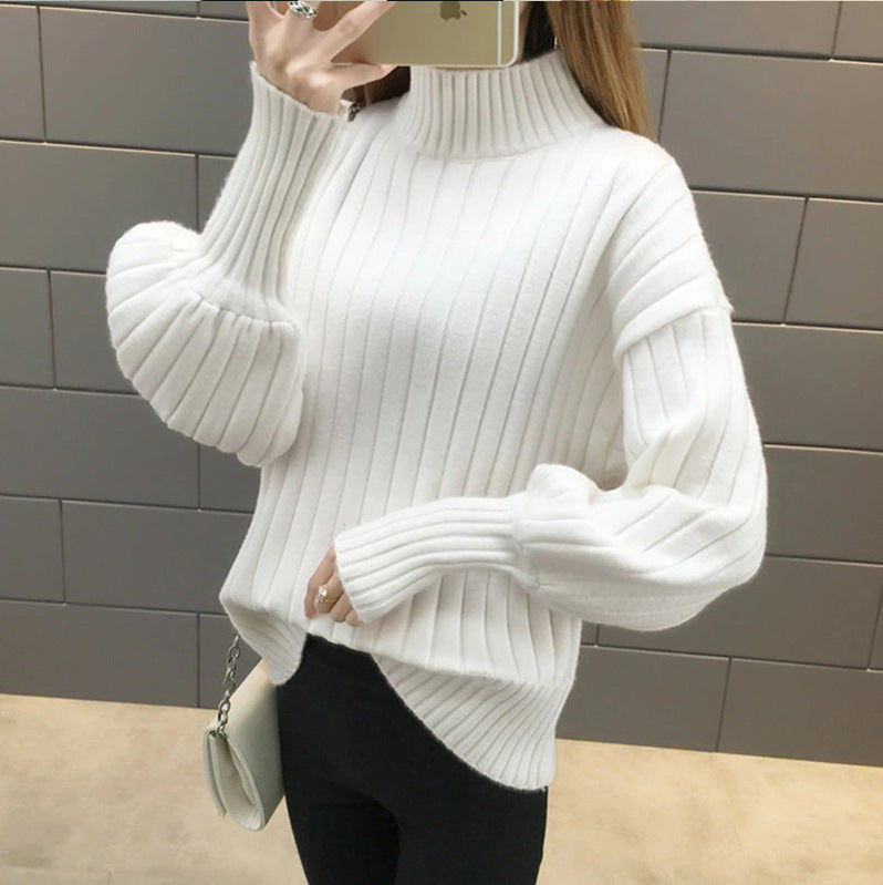 Damen Grobstrickpullover mit hochstehendem Kragen und strukturiertem Design Krohn-e