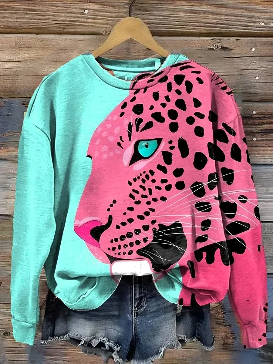 Jacquelin Pullover mit  Animal-Print
