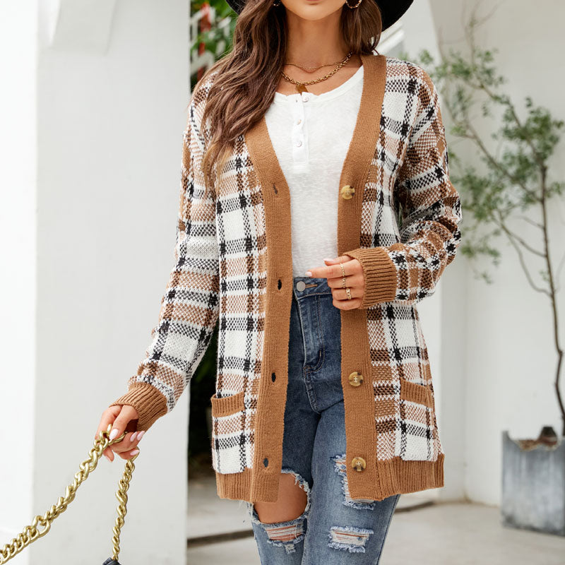 Krohn-e | Lässiger Strick Strickjacke