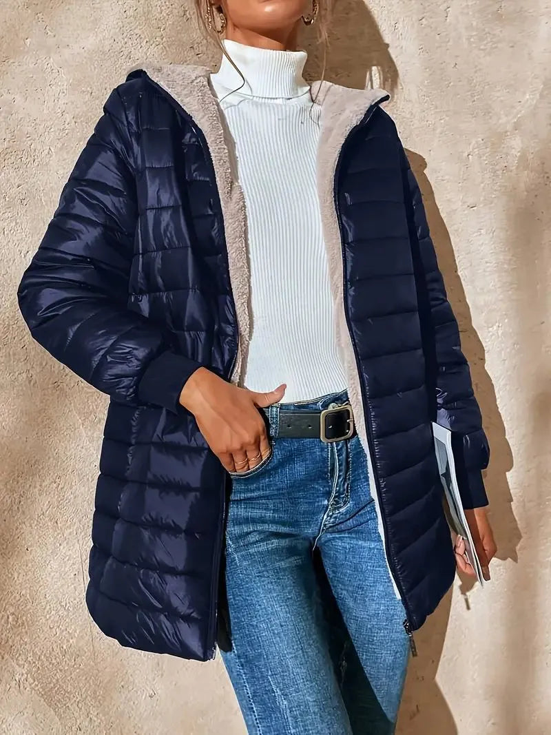 Krohn-e | Gepolsterte Jacke mit Fleece-Futter und Kapuze
