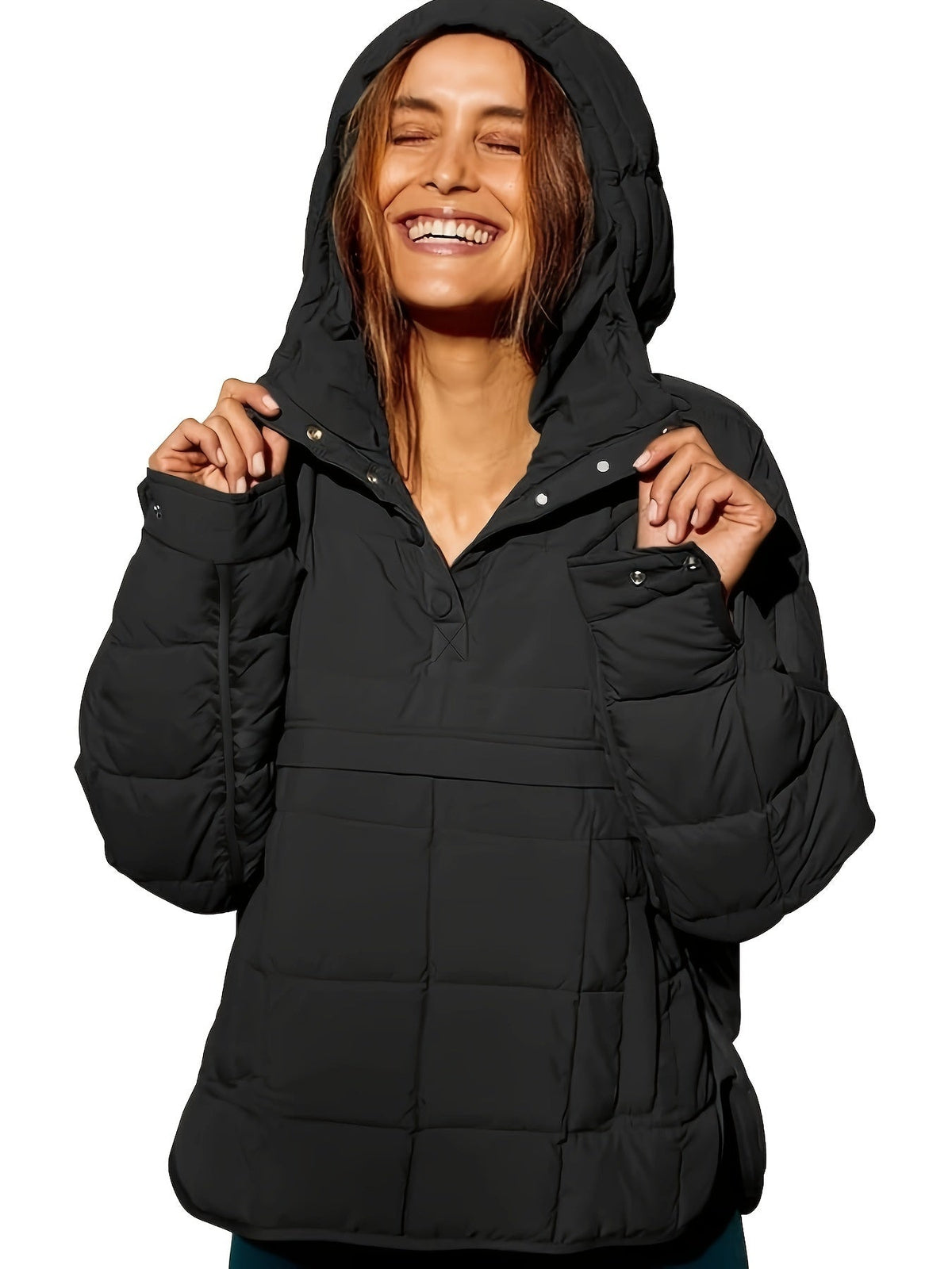 Leyvalis Damen Kapuzenmantel: Warme, lässige Jacke