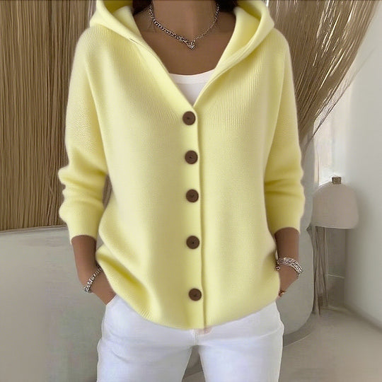 Krohn-e | Klassische Damenstrickjacke mit langen Ärmeln