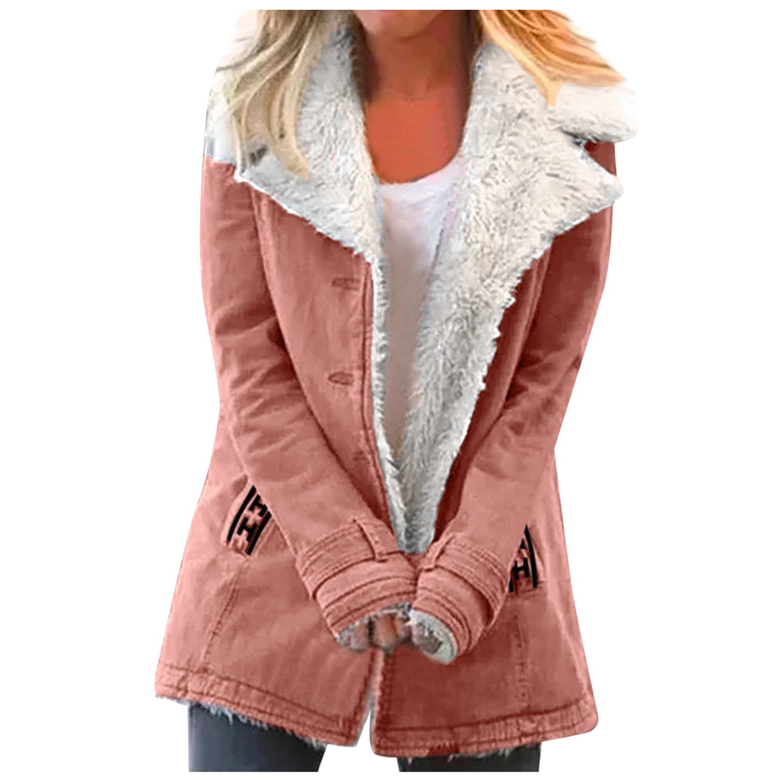 Krohn-e | Damen Winterjacke Mit Reverskragen Und Langen Ärmeln