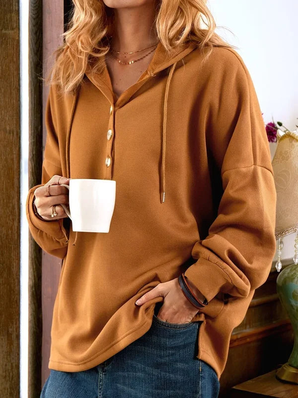 Krohn-e | Pullover mit Kapuze und Knöpfen