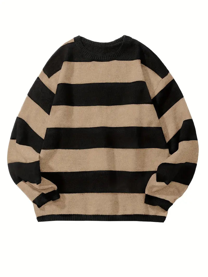 Herren-Pullover im Retro-Streifendesign