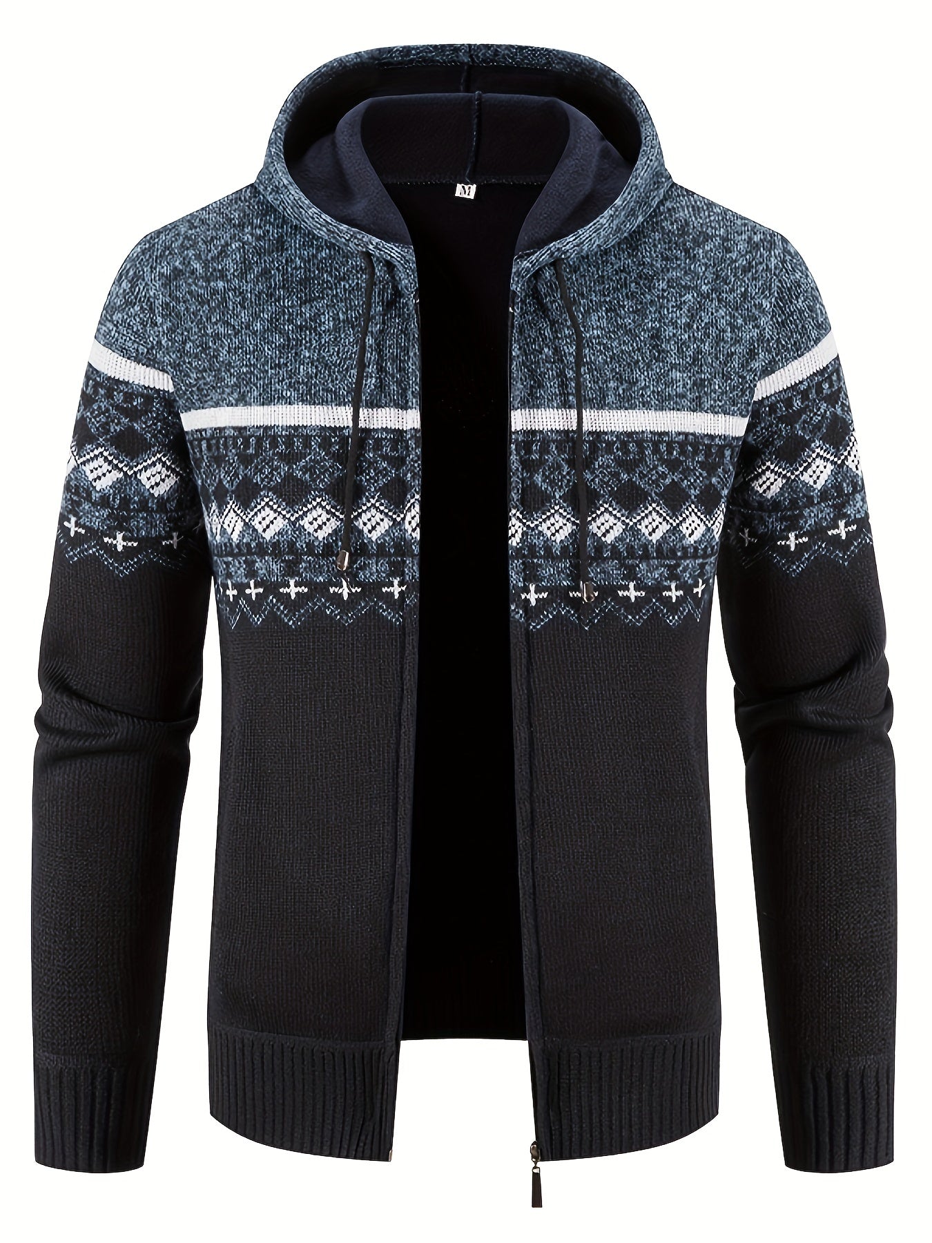 Krohn-e | Gemusterter Hoodie Baumwolle und Polyester Warm und Stilvoll