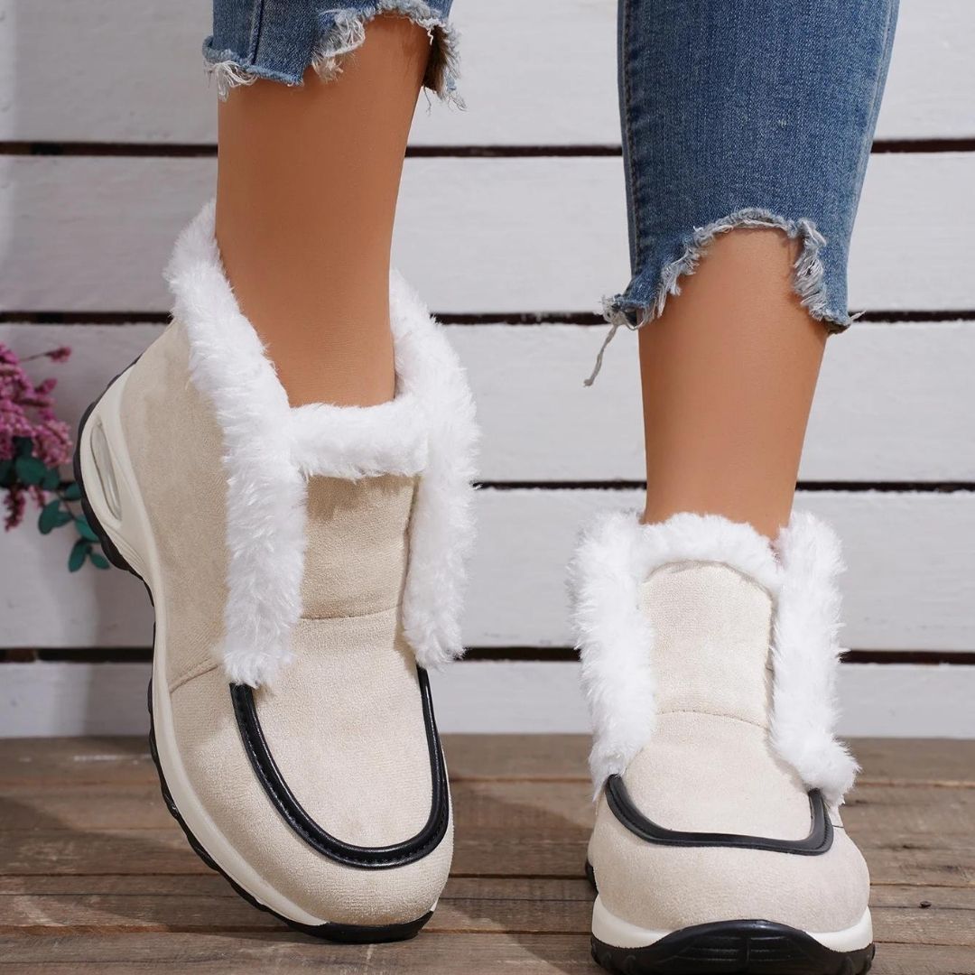 KROHN-E Damen Ankle Boots Vegan Leder Casual Stiefeletten