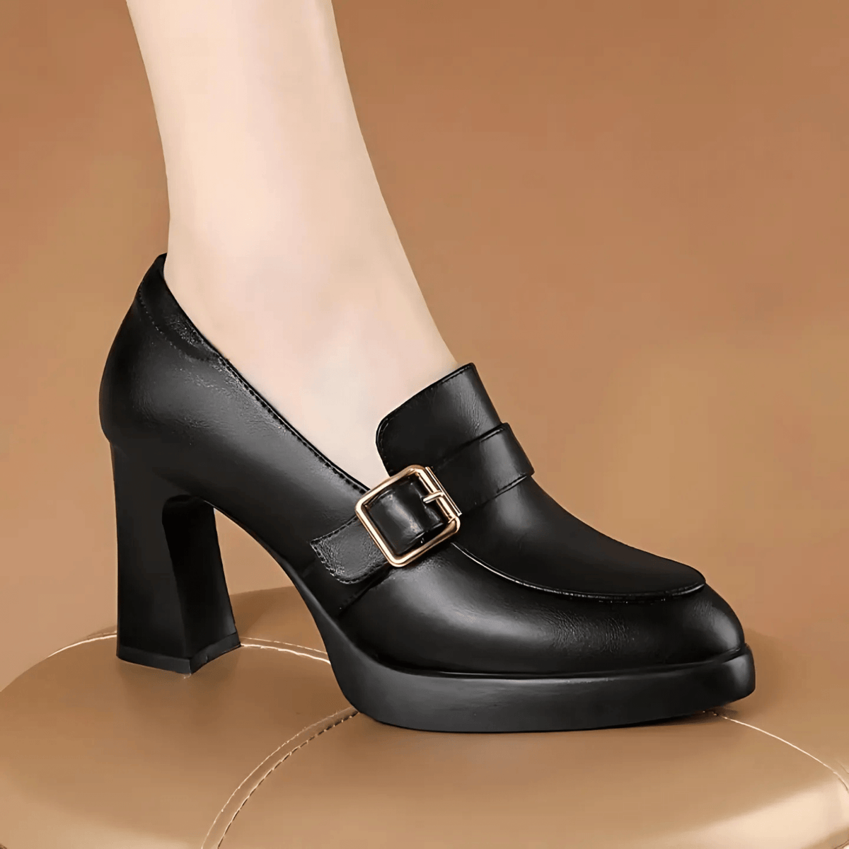 KROHN-E Damen Pumps Klassisch Schwarz Komfortabel Zeitlos Elegant