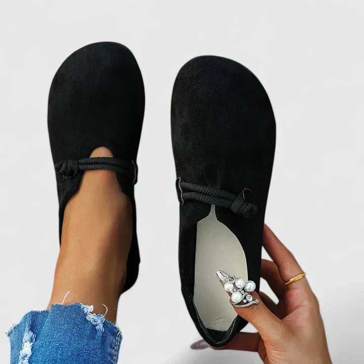 KROHN-E Damen Loafer Slip-On Stützende Sohle Komfort Halbschuh