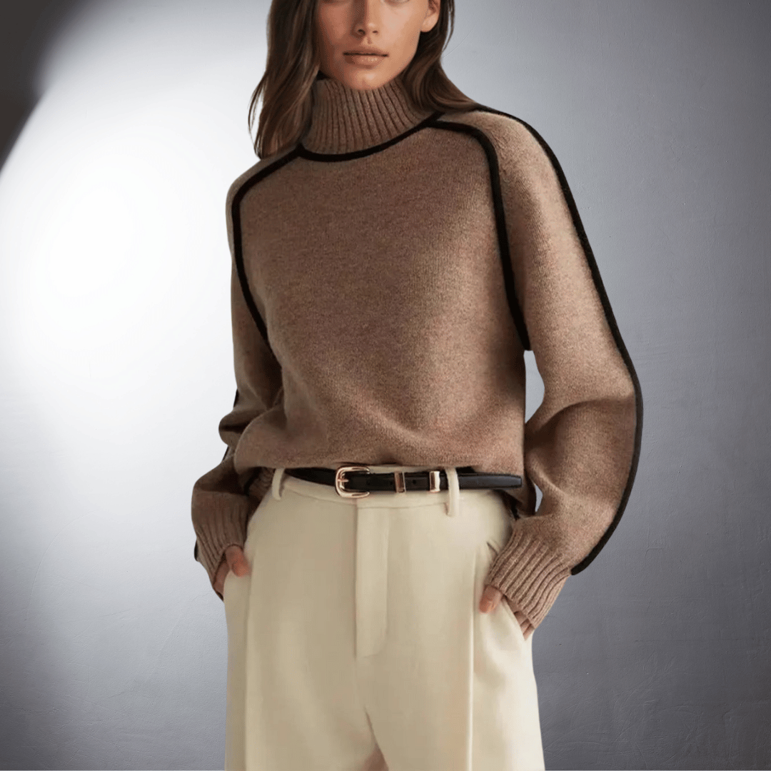 KROHN-E Damen Rollkragenpullover weich klassisch nachhaltig umweltfreundlich