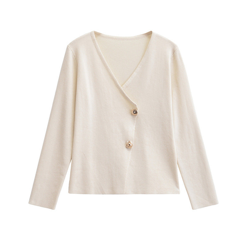 Krohn-e | Stylischer asymmetrischer Strickcardigan für Damen