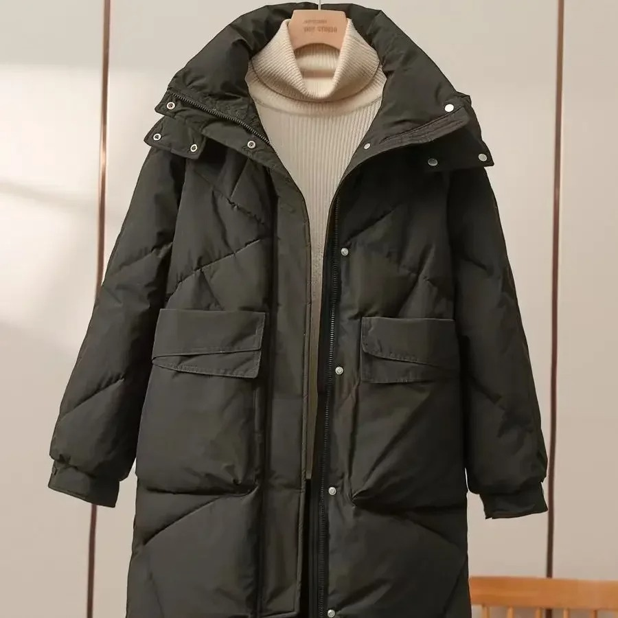 Krohn-e | Stylische Graue Leichte Pufferjacke mit Umlegekragen für Frauen