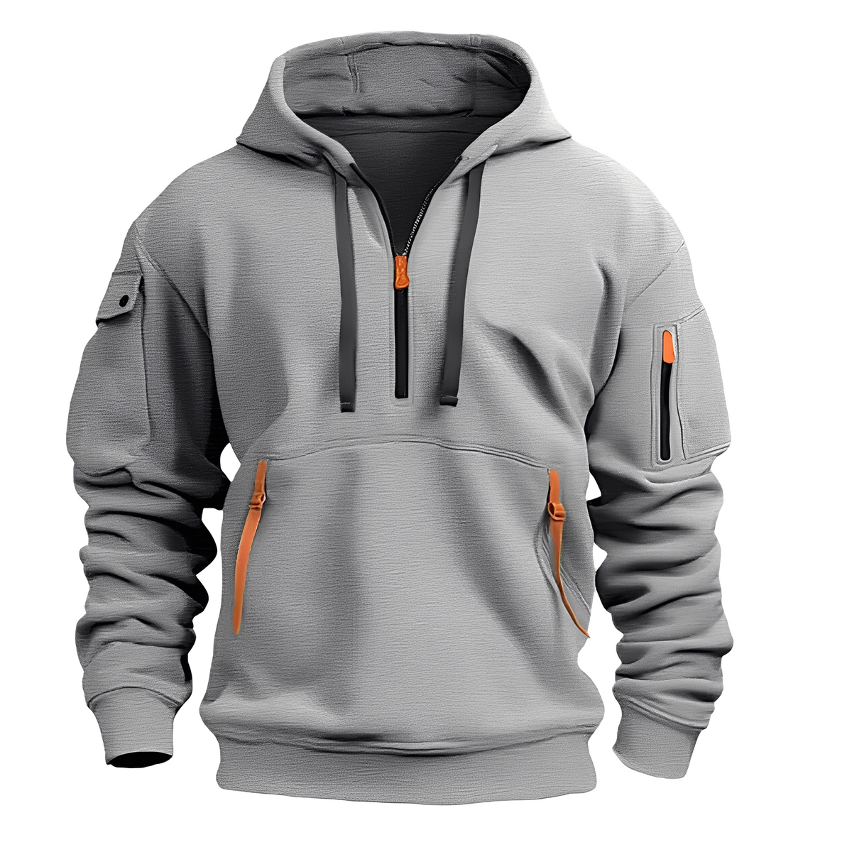 Krohn-e | Lässiger, lockerer Hoodie mit Reißverschluss für Männer