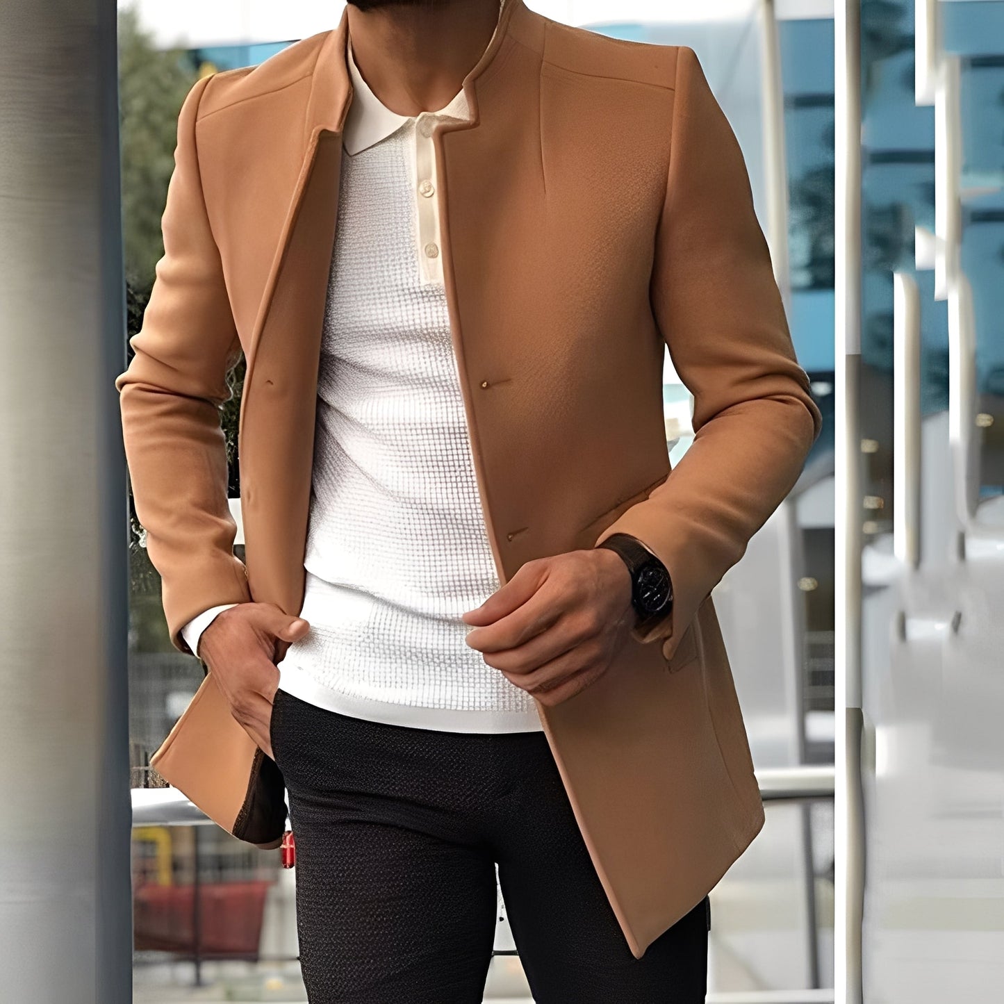 Krohn-e | Elegante Slim-Fit Jacke für Herren