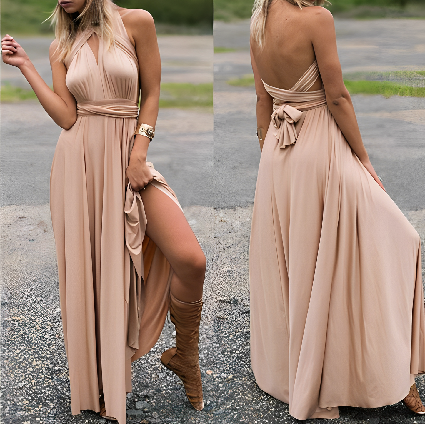 Julianne: Elegantes langes Kleid für den Club