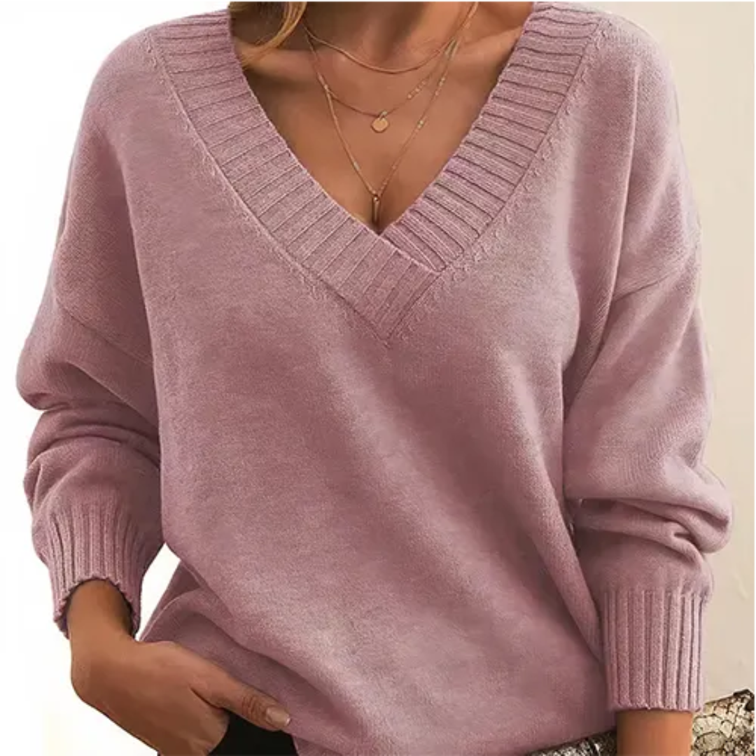 Krohn-e | Pullover Winter V-Ausschnitt für Frauen