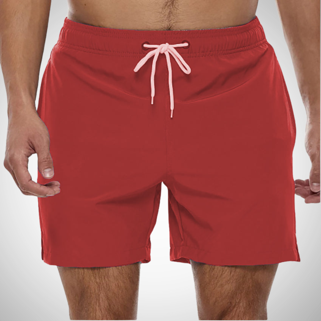 Bequeme Herren Badehose in unifarbener Optik