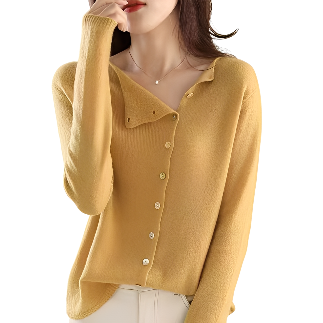 Krohn-e | Casual Strickjacke mit langen Ärmeln aus Wolle